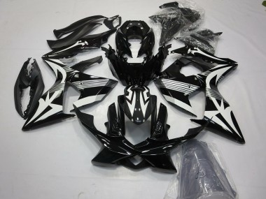 Black and White Suzuki GSXR 1000 Fairings 2009-2016