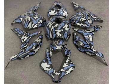 Blue and Silver Camo Honda CBR600RR Fairings 2009-2012