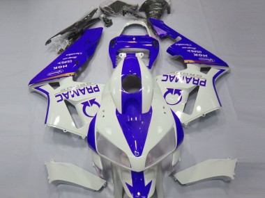 Blue and White Custom Honda CBR600RR Fairings 2005-2006