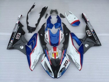 Blue and White Style OEM BMW S1000RR Fairings 2009-2018