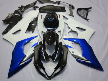 Blue and White Suzuki GSXR 1000 Fairings 2005-2006