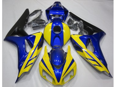 Blue and Yellow Honda CBR1000RR Fairings 2006-2007