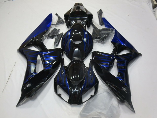 Blue Flame w Logos Honda CBR1000RR Fairings 2006-2007