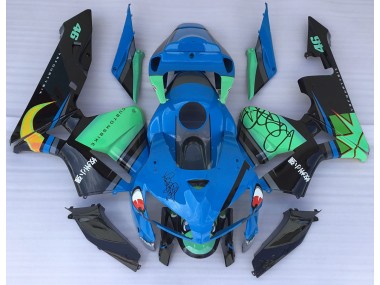 Blue Shark & Green Honda CBR600RR Fairings 2005-2006