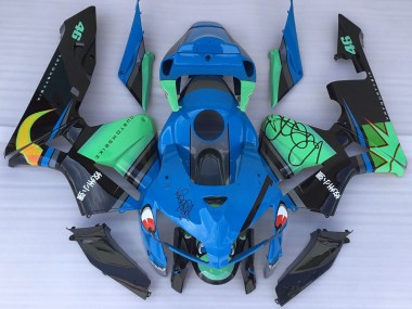 Blue Shark & Green Honda CBR600RR Fairings 2005-2006