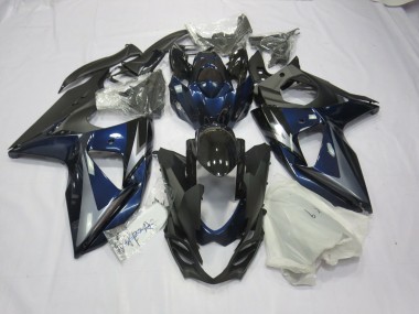 Blue Silver and Black Suzuki GSXR 1000 Fairings 2009-2016