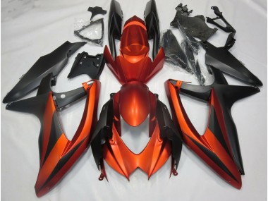 Burnt Matte Orange Suzuki GSXR 600-750 Fairings 2008-2010