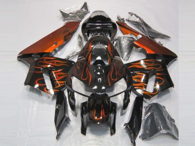 Burnt Orange Flame Honda CBR600RR Fairings 2005-2006