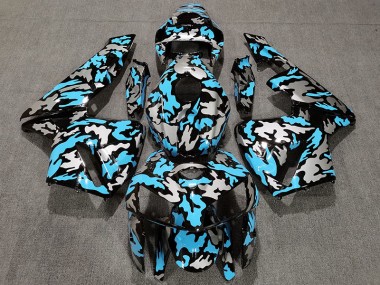 Camo & LIGHT BLUE Honda CBR600RR Fairings 2005-2006