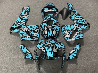 Camo & LIGHT CYAN Honda CBR600RR Fairings 2005-2006