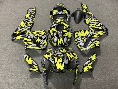 Camo & NEON YELLOW Honda CBR600RR Fairings 2005-2006