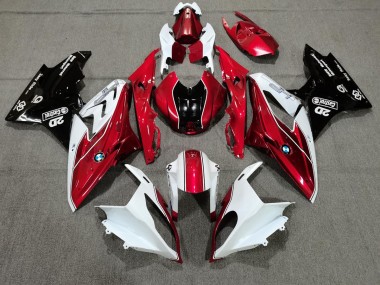 Candy Red and White BMW S1000RR Fairings 2009-2016