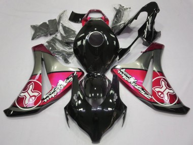 Candy Red on Black Custom Honda CBR1000RR Fairings 2008-2011