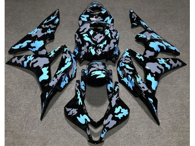 Custom Camo Blue Honda CBR600RR Fairings 2007-2008