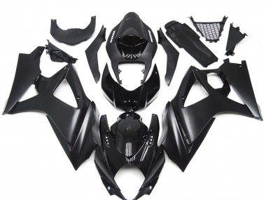 Custom Matte Black Slick Suzuki GSXR 1000 Fairings 2007-2008