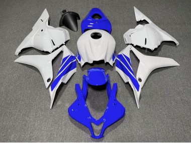 Dark Blue and White Side Stripe Honda CBR600RR Fairings 2009-2012