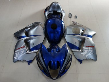 Deep Blue & Silver Suzuki GSXR 1300 Fairings 1997-2007