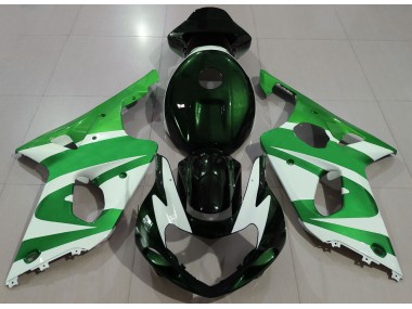 Deep Green & logos Suzuki GSXR 1000 Fairings 2000-2002