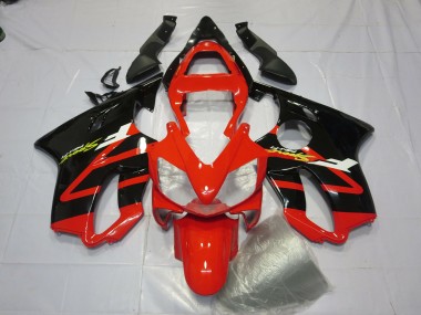 Gloss Black and Red Honda CBR600 F4i Fairings 2001-2003