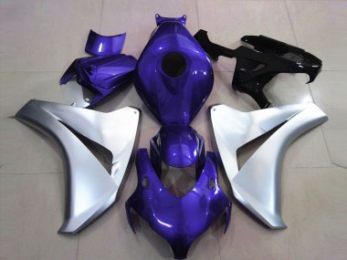 Gloss Blue and Silver Honda CBR1000RR Fairings 2008-2011