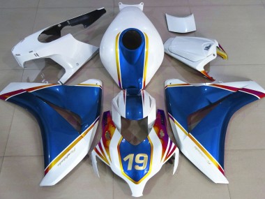 Gloss Blue and White Honda CBR1000RR Fairings 2008-2011