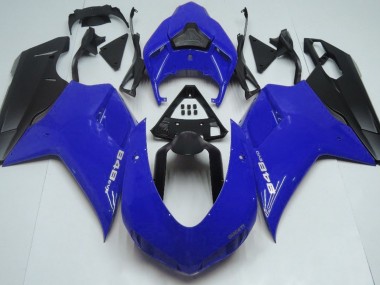 Gloss Blue & Black Ducati 848 1098 1198 Fairings 2007-2012