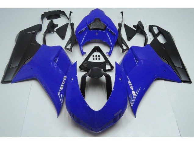 Gloss Blue & Black Ducati 848 1098 1198 Fairings 2007-2012