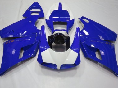 Gloss Blue & White Ducati 996 748 916 998 Fairings 1993-2005