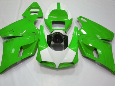 Gloss Green & White Ducati 996 748 916 998 Fairings 1993-2005