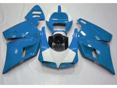 Gloss Light Blue & White Ducati 996 748 916 998 Fairings 1993-2005