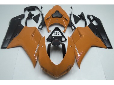 Gloss Orange & Black Ducati 848 1098 1198 Fairings 2007-2012