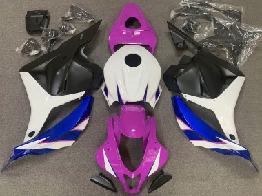 Gloss Pink White and Blue Honda CBR600RR Fairings 2009-2012