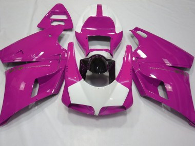 Gloss Pink & White Ducati 996 748 916 998 Fairings 1993-2005