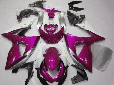 Gloss Pink & White Suzuki GSXR 1000 Fairings 2009-2016