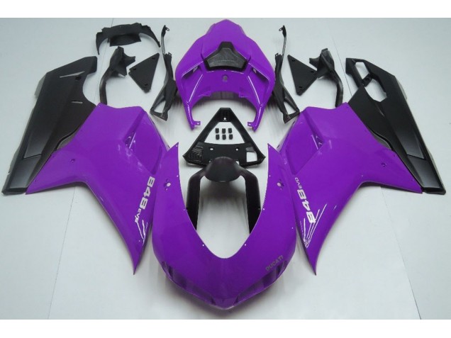 Gloss Purple & Black Ducati 848 1098 1198 Fairings 2007-2012