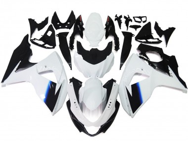 Gloss White and Black with Red logo Suzuki GSXR 1000 Fairings 2009-2016