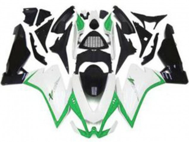 Gloss White & Green Aprilia RSV4 1000 Fairings 2010-2015