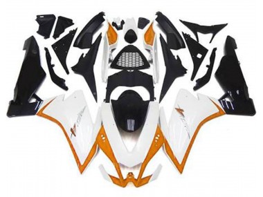 Gloss White & Orange Aprilia RSV4 1000 Fairings 2010-2015