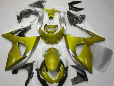 Gloss Yellow & White Suzuki GSXR 1000 Fairings 2009-2016