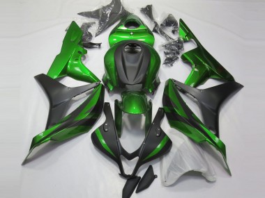 Green and Matte Black Honda CBR600RR Fairings 2007-2008