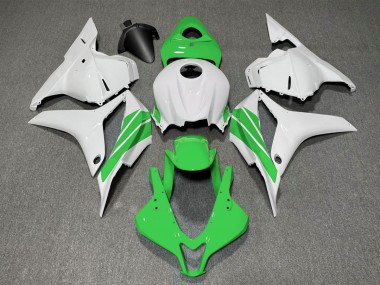 Green and White Side Stripe Honda CBR600RR Fairings 2009-2012