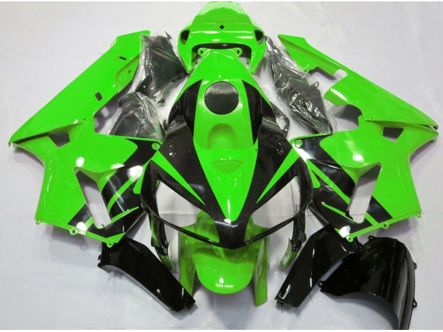 Green & Gloss Black Design Honda CBR600RR Fairings 2005-2006