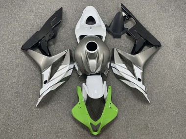 Green White and Grey Honda CBR600RR Fairings 2007-2008