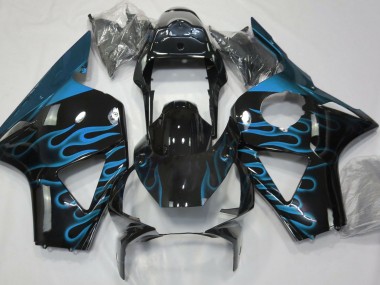 Light Blue Flame Honda CBR954 Fairings 2002-2003