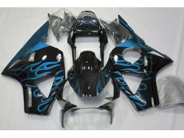 Light Blue Flame Honda CBR954 Fairings 2002-2003