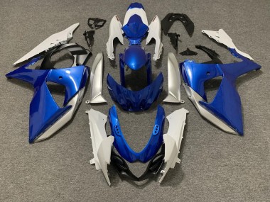 Light Blue & White Suzuki GSXR 1000 Fairings 2009-2016