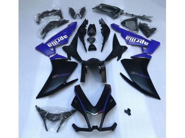 Matte Black & Blue Aprilia RSV4 1000 Fairings 2010-2015