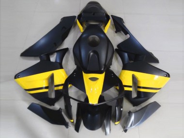 Matte Black & Gloss Yellow Honda CBR600RR Fairings 2005-2006