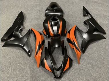 Matte Black & Orange Design Honda CBR600RR Fairings 2007-2008