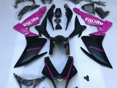 Matte Black & Pink Aprilia RSV4 1000 Fairings 2010-2015